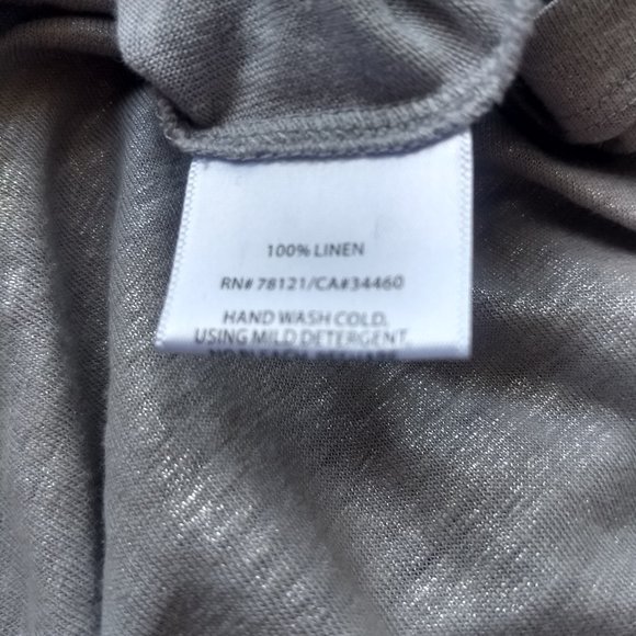 Eileen Fisher Silver Sleeveless, Tunic , 100% Linen Beautiful Shimmer, Size XL - Picture 5 of 5